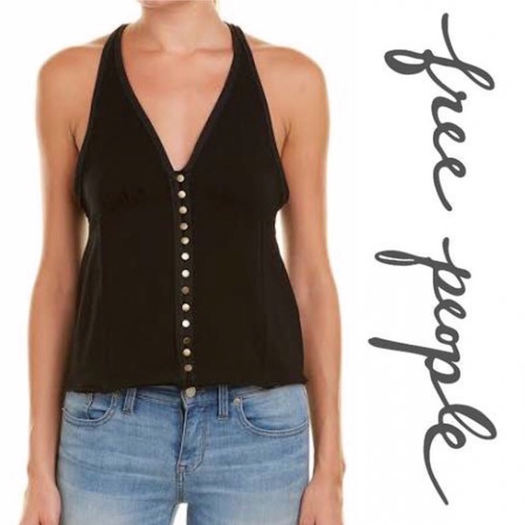 1 Left! 🎉 Free People Black Halter Tank - Picture 5 of 8